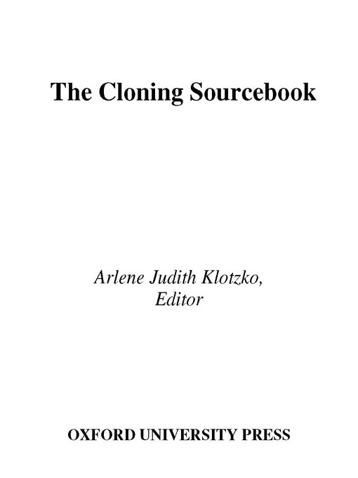 Cover image for The Cloning Sourcebook